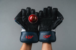 LSR SPORTS - Elite Red & Dark Blue Wicket-Keeper Gloves