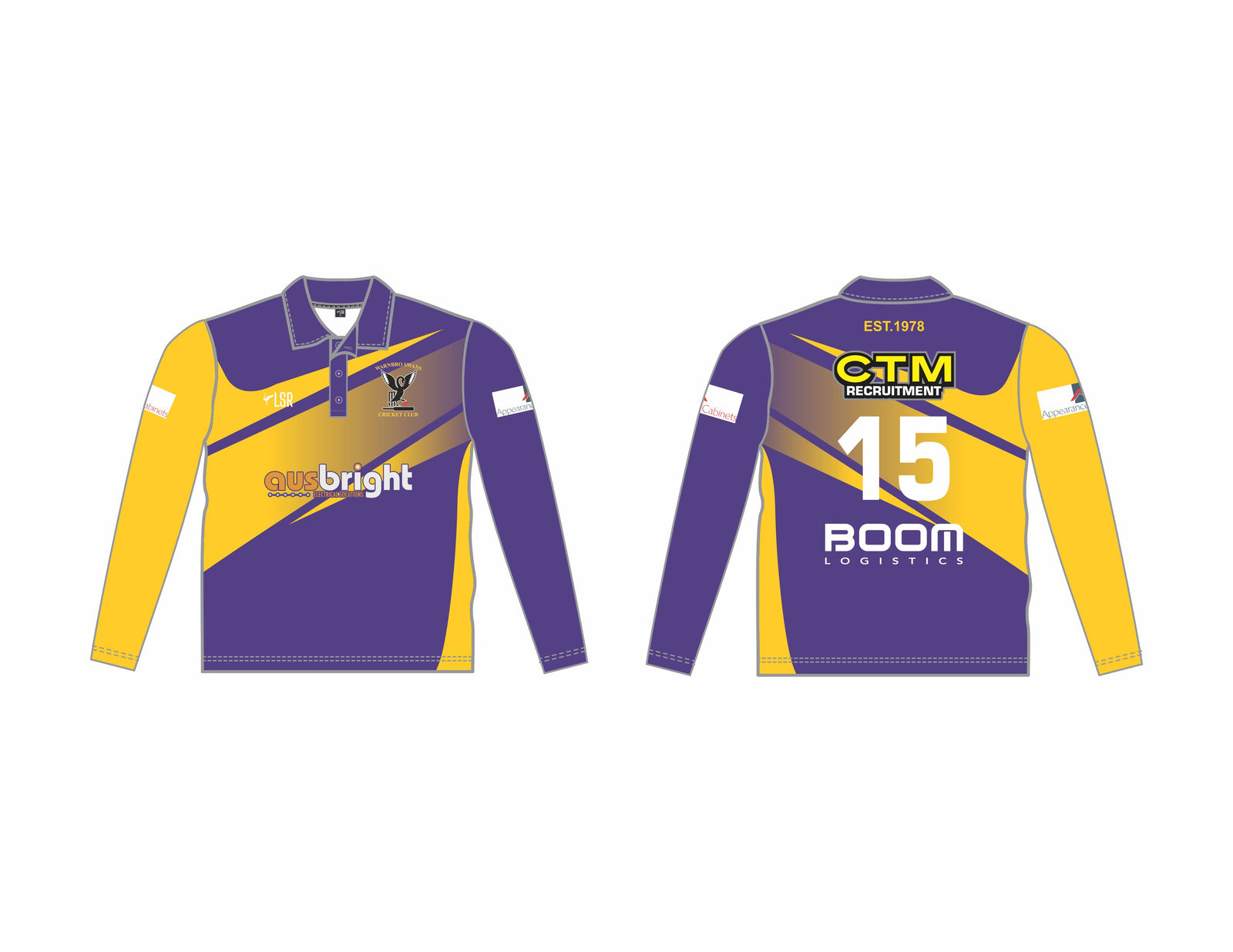 WARNBRO SWANS CRICKET CLUB - SENIOR PLAYING SHIRT