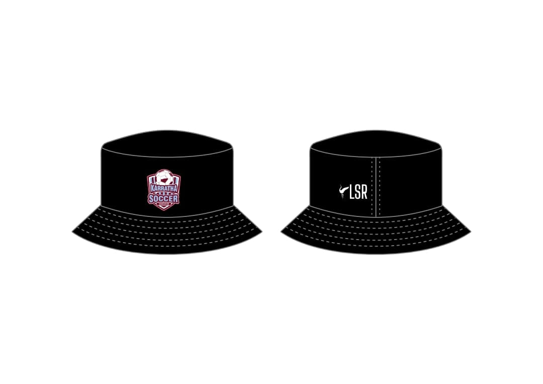 Karratha Soccer Association – Bucket Hat Black Solid | Country Week 2025