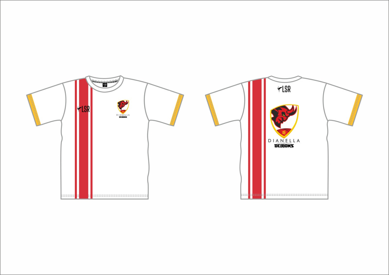 Dianella Cricket Club- Training Shirts-White Design