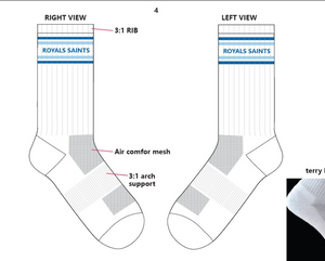 Royal Saints Netball Club Socks