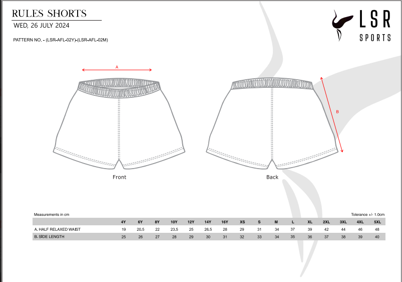 Warriors Football Club- Playing Shorts