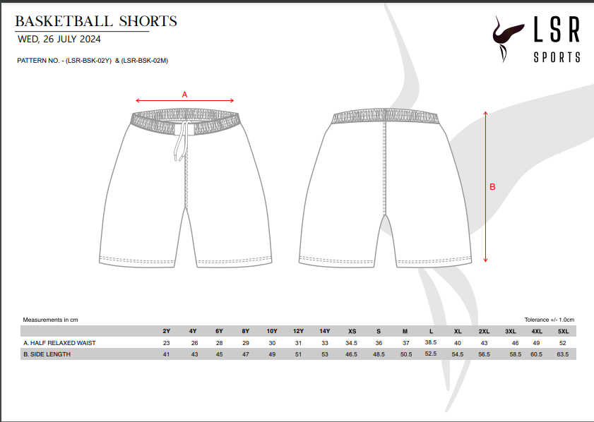 Warriors Basketball Club- Playing Shorts