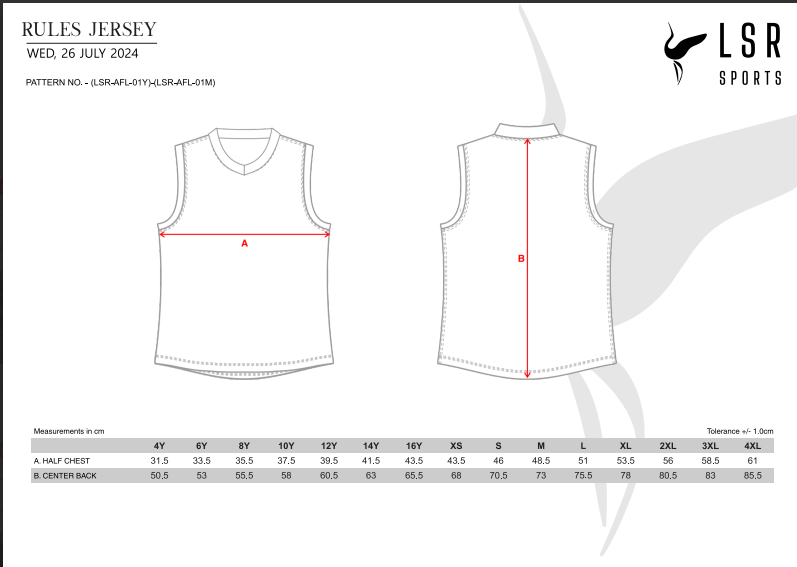 Warriors Football Club- Playing Guernsey's (Jersey)