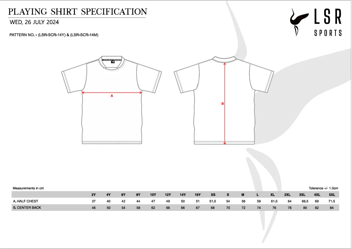 PEEL JUNIOR SOCCER ASSOCIATION - PLAYING JERSEY