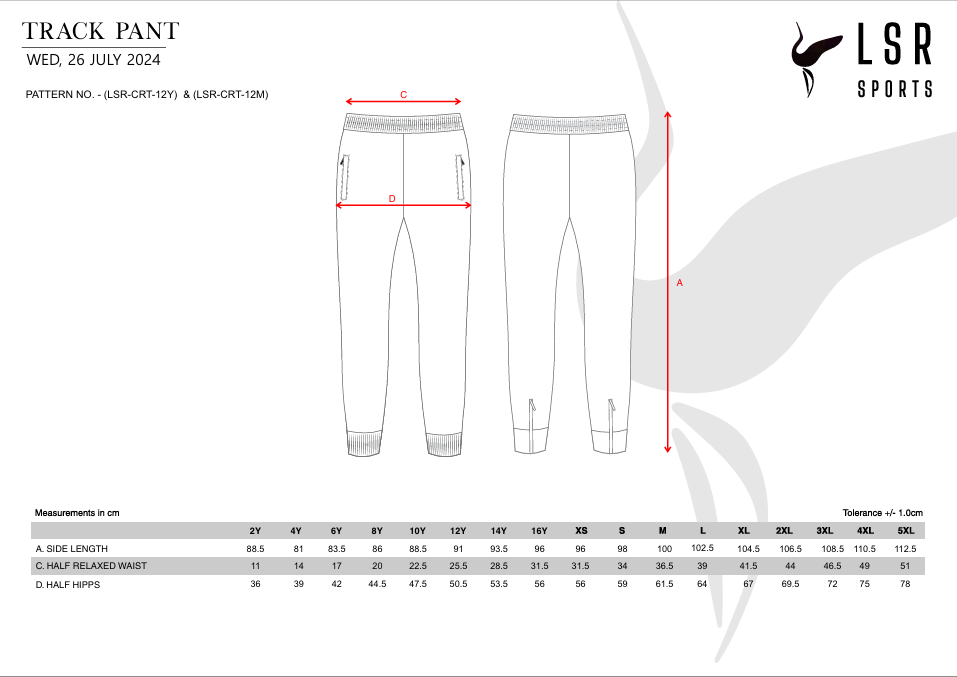 PEEL JUNIOR SOCCER ASSOCIATION - TRACK PANT