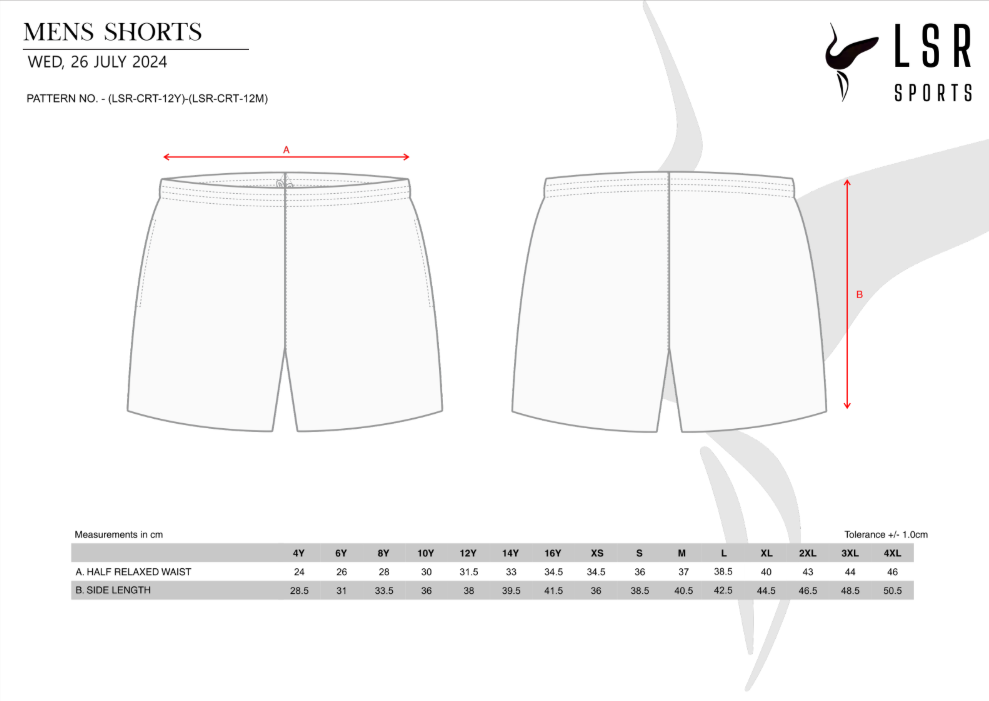WARNBRO SWANS CRICKET CLUB - TRAINING SHORTS