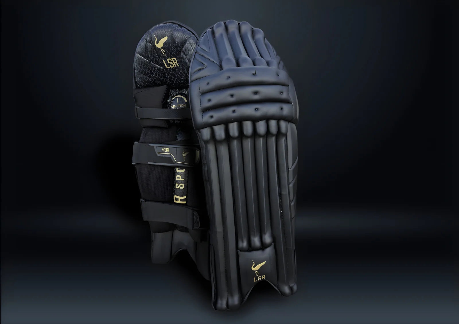 LSR SPORTS- BLACK BATTING PADS