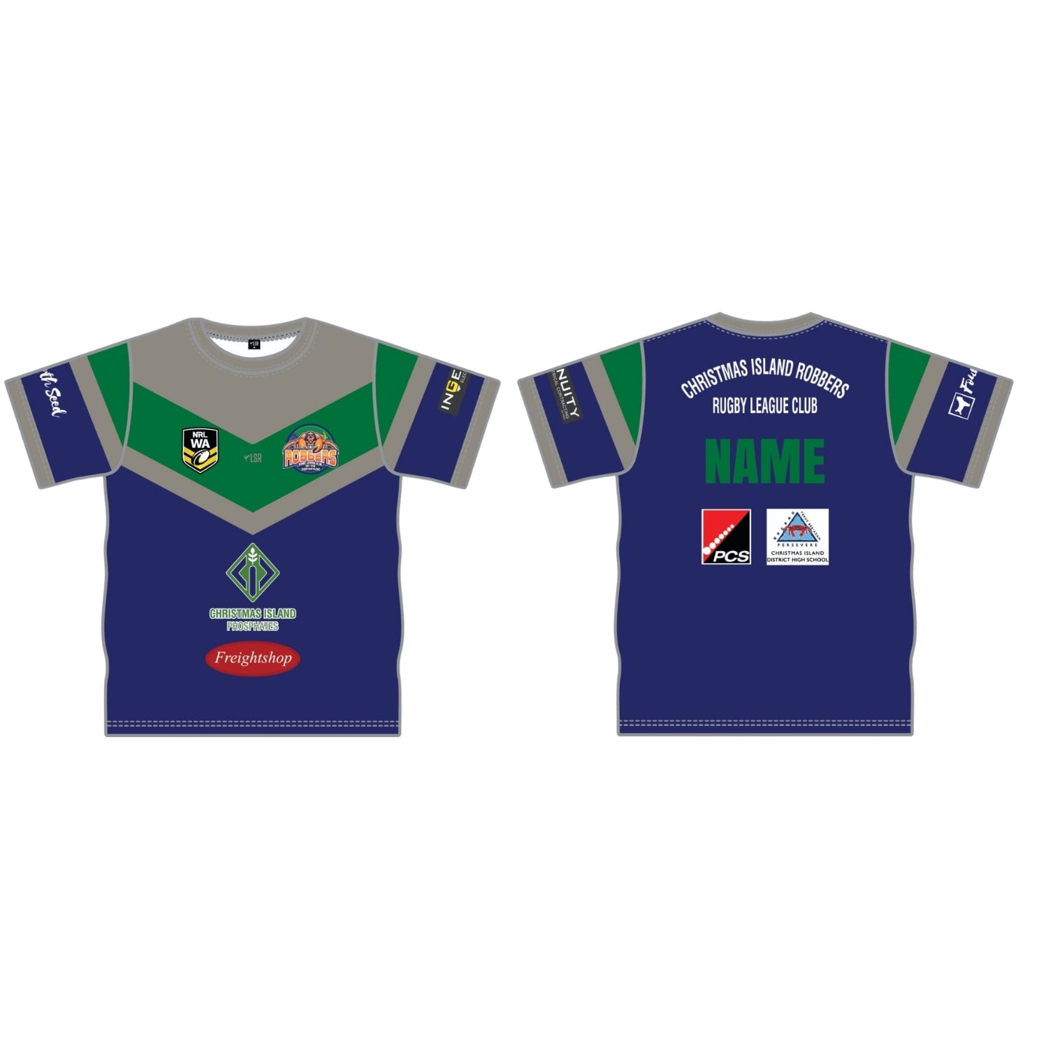 CHRISTMAS ISLAND ROBBERS RUGBY LEAGUE - PLAYING JERSEY