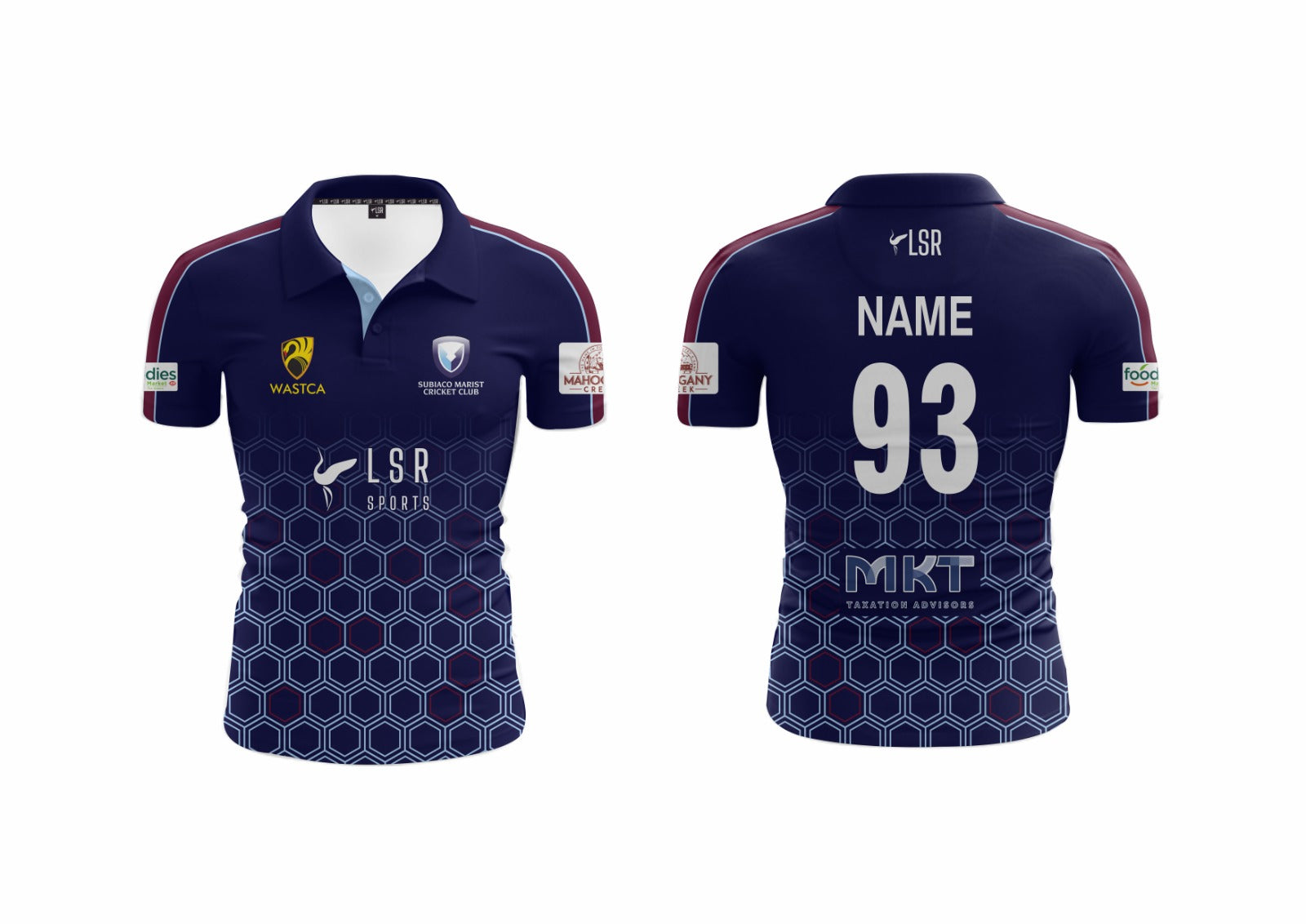 Subiaco Marist Cricket On Field Coloured Playing Polo- "Seniors Only"