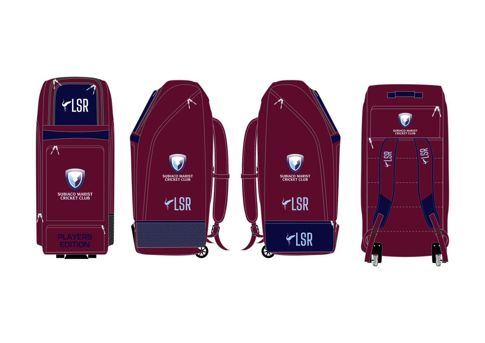 Subiaco Marist Cricket Club Wheelie Kit Bag