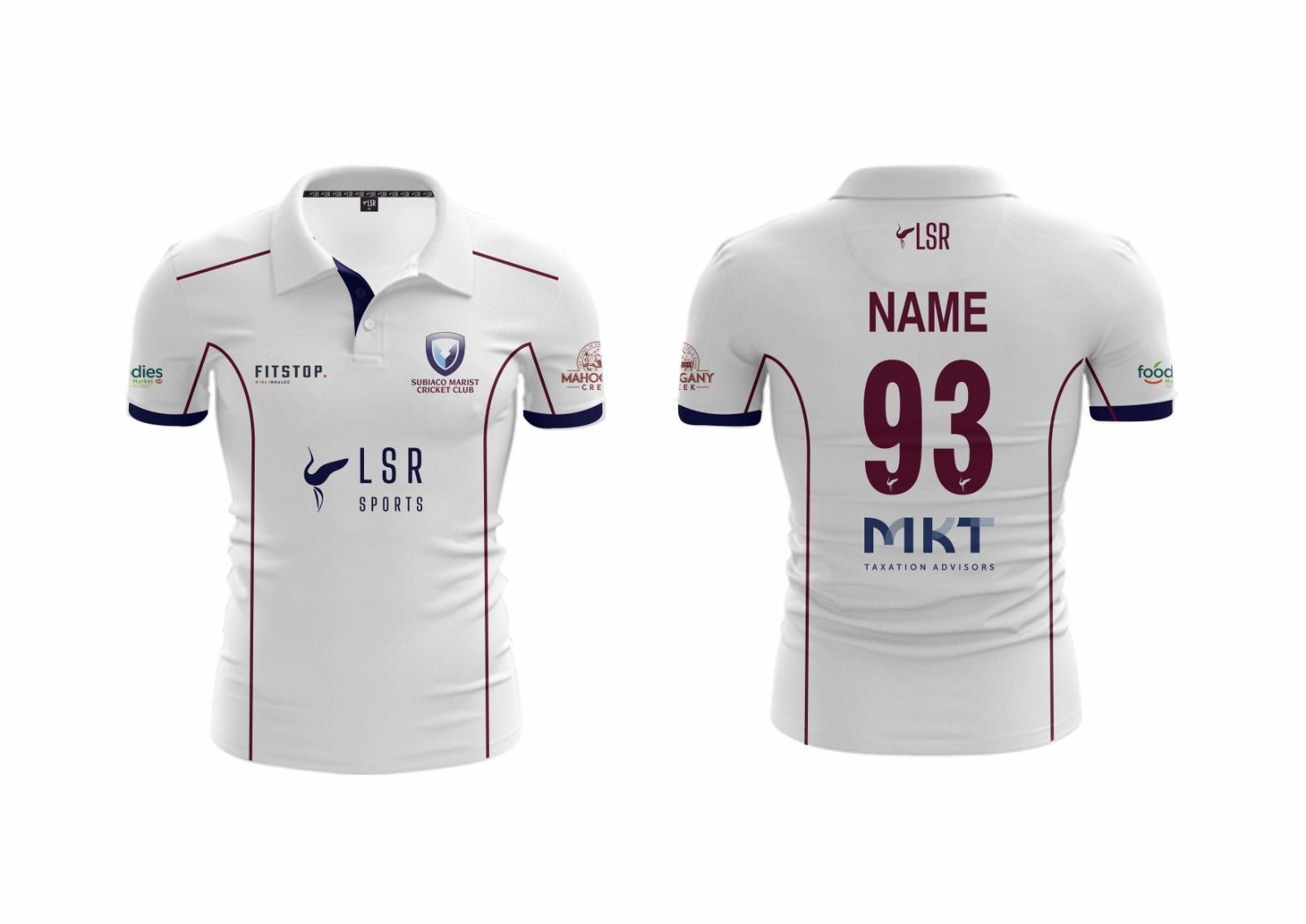 Subiaco Marist Cricket Club White Playing Polo Short Sleeves - Junior