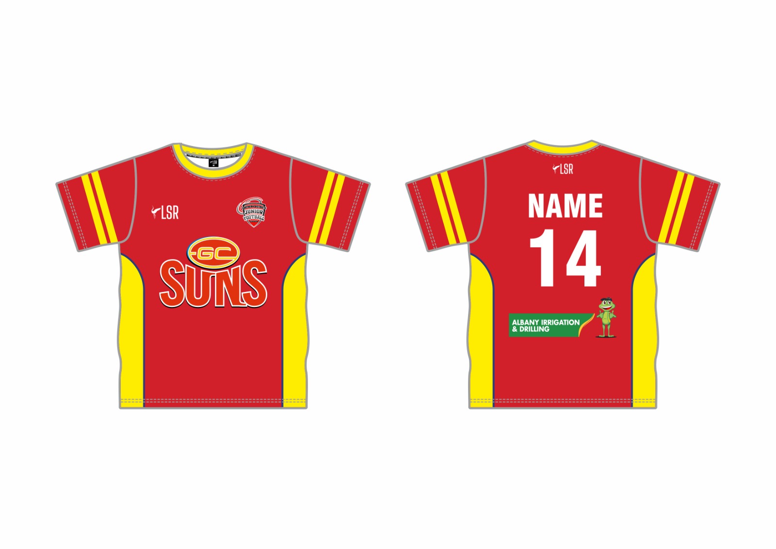 Southern Districts Junior Football Association-U14s Suns Training Shirt