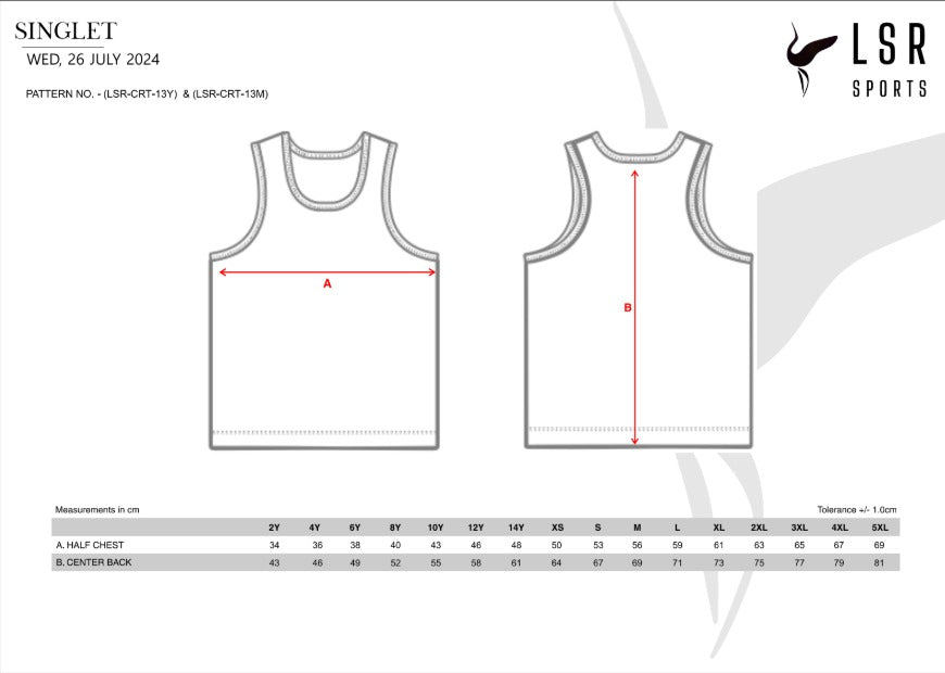 MAALI SAINTS- TRAINING SINGLET