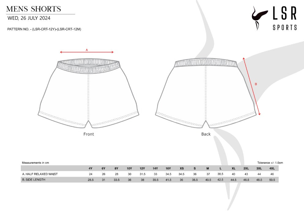 OCEAN RIDGE CRICKET CLUB - TRAINING SHORTS