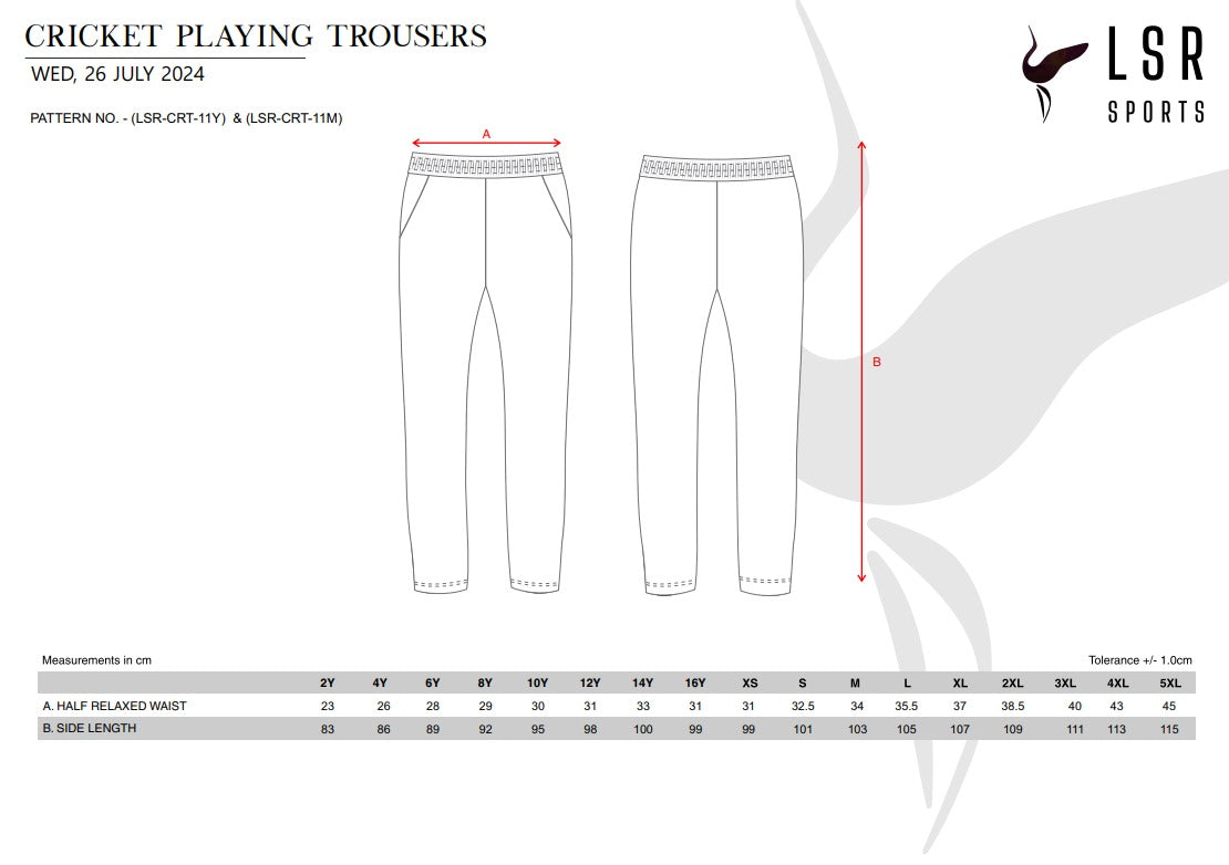 OCEAN RIDGE CRICKET CLUB - PLAYING TROUSER