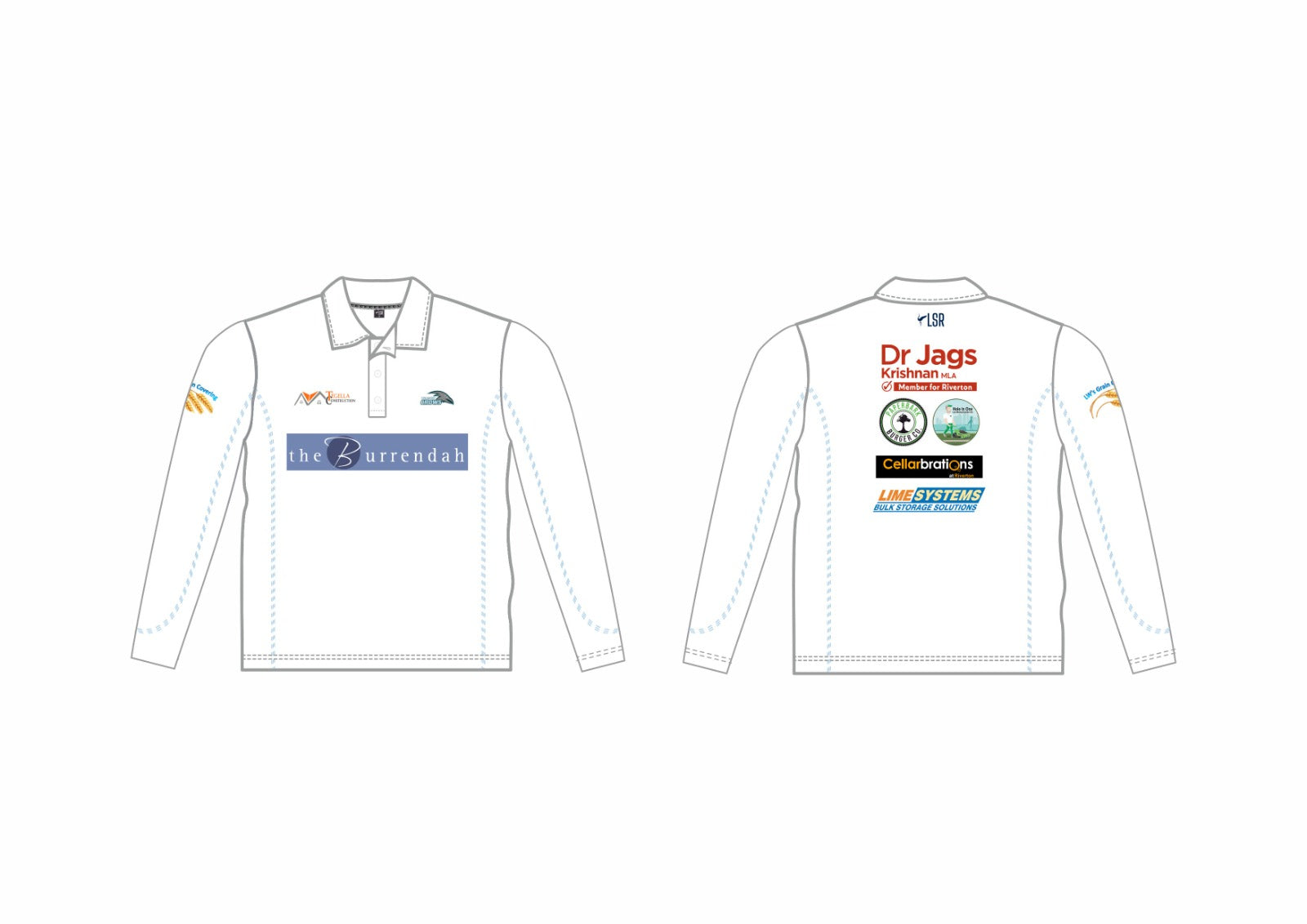 WILLETTON CROWS CRICKET CLUB - PLAYING POLO SHIRT LONG SLEEVE