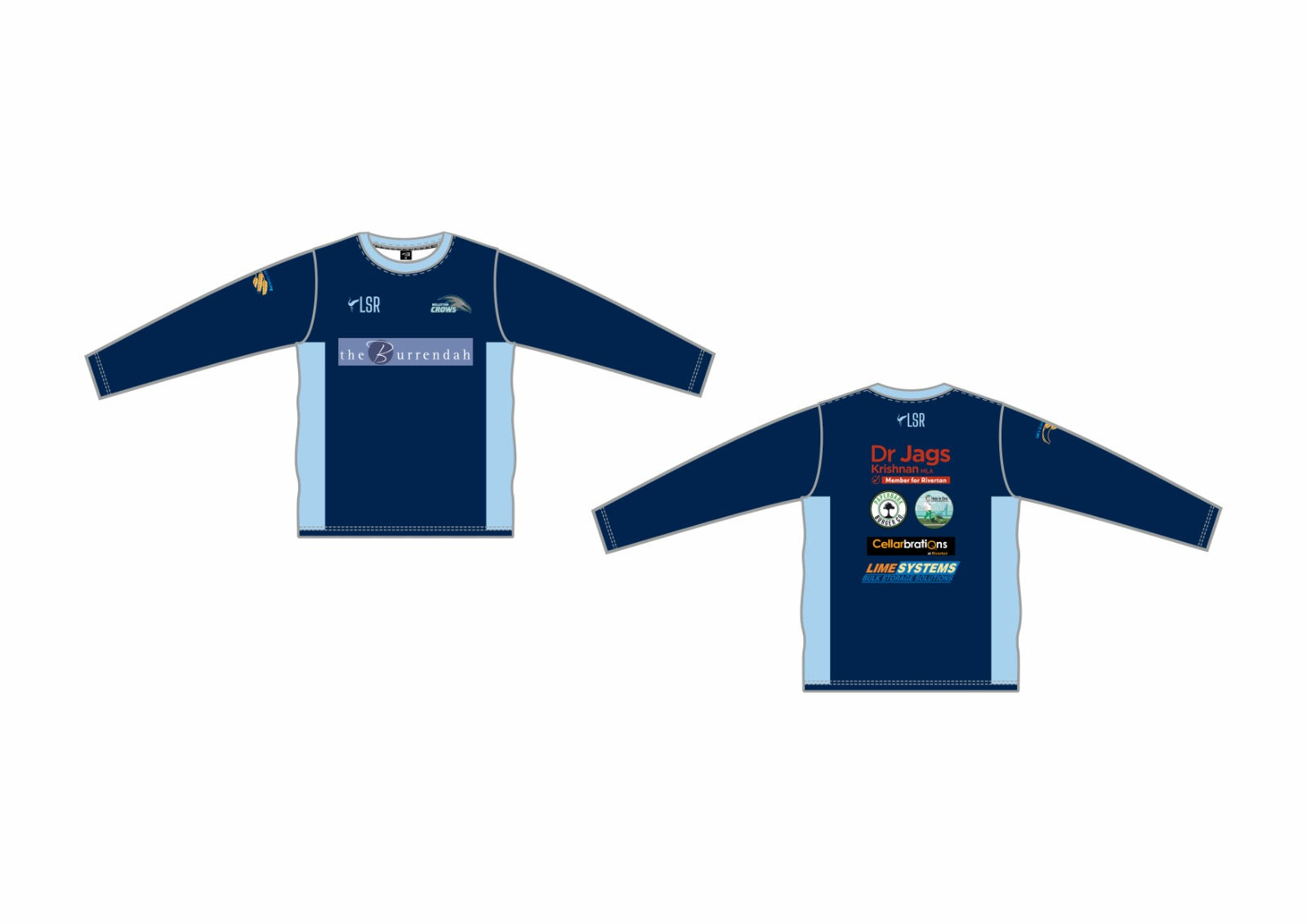 WILLETTON CROWS CRICKET CLUB - TRAINING SHIRT LONG SLEEVE