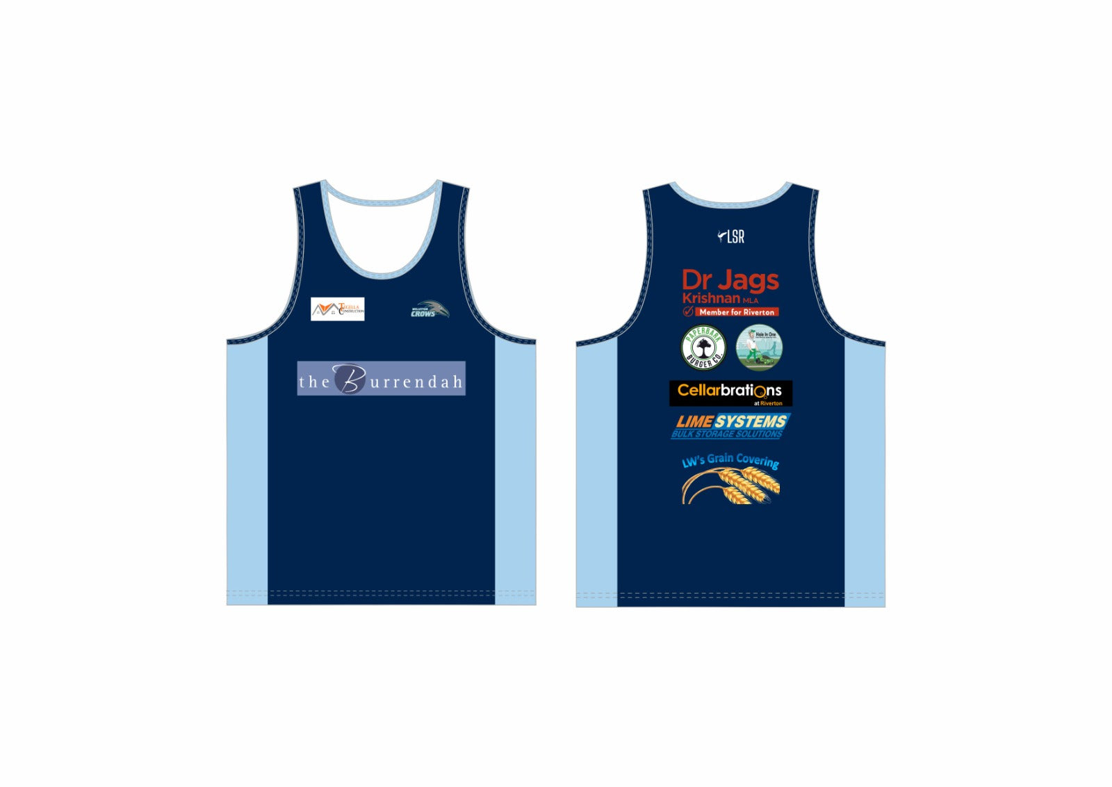 WILLETTON CROWS CRICKET CLUB - TRAINING SINGLET