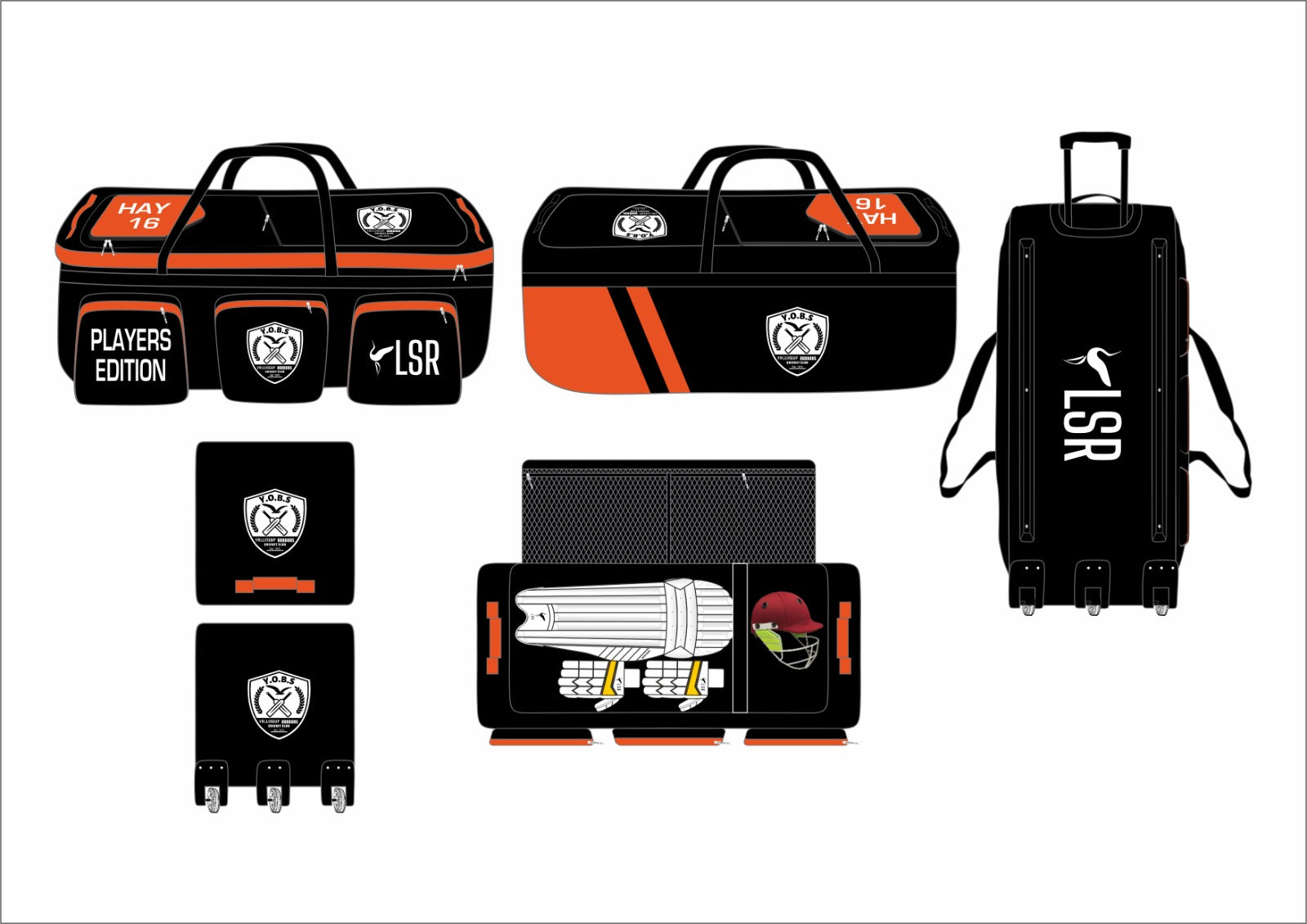 YALLINGUP ODDBODS CRICKET CLUB - WHEELIE KIT BAG