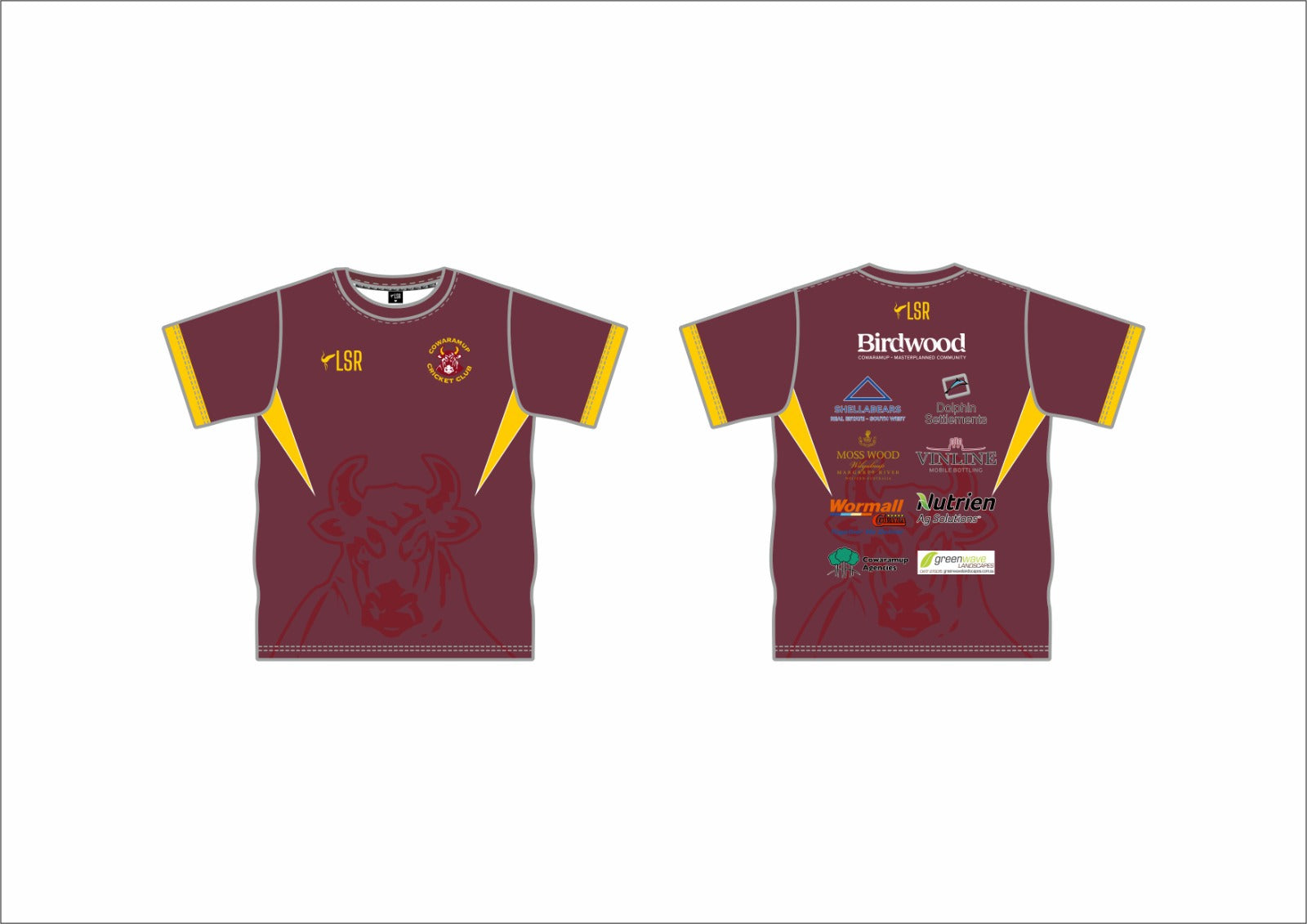 Cowaramup Cricket Club Senior Training Shirts- Short Sleeve