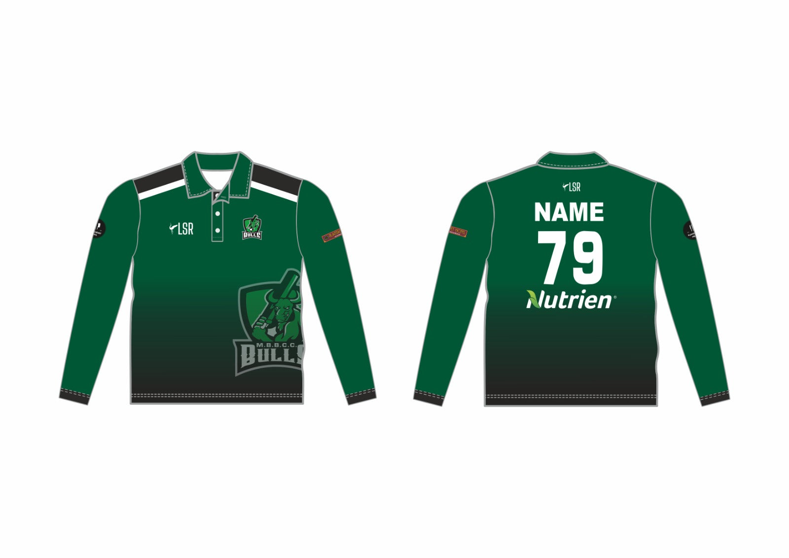 Mount Barker Bulls Cricket Club Playing Polo-Long Sleeve