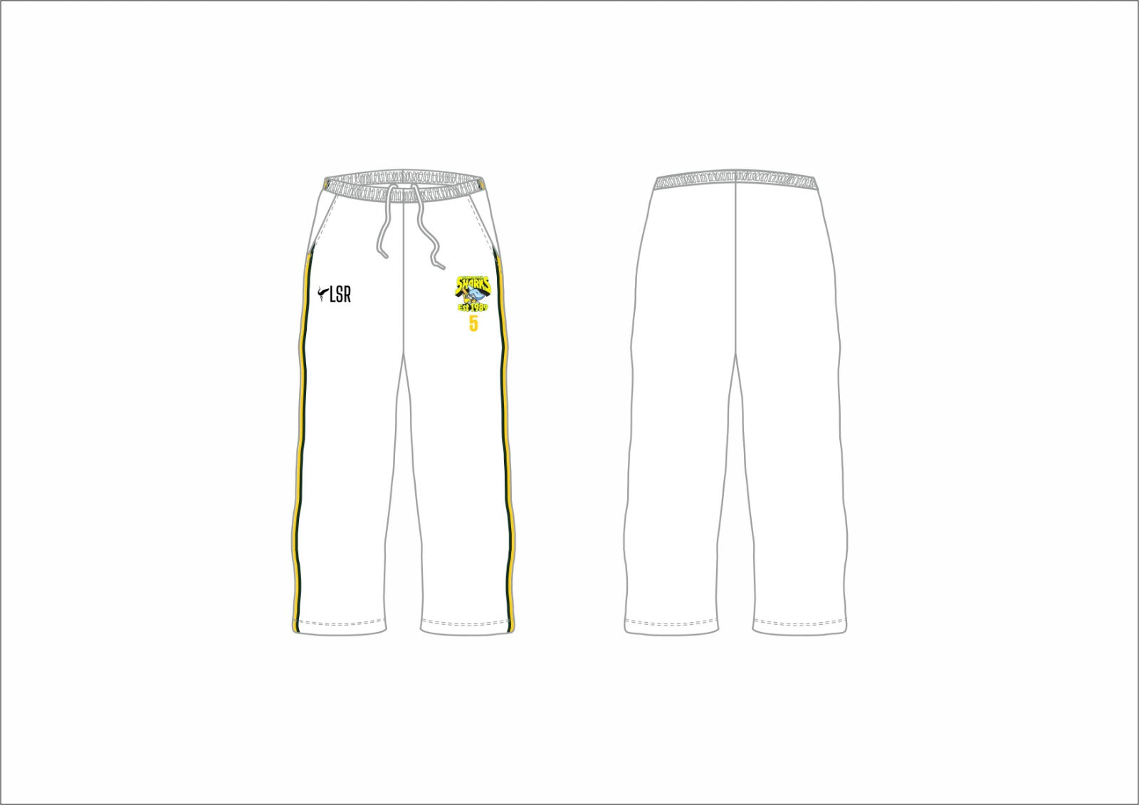 Scarborough Sharks Cricket Club - White Playing Trousers