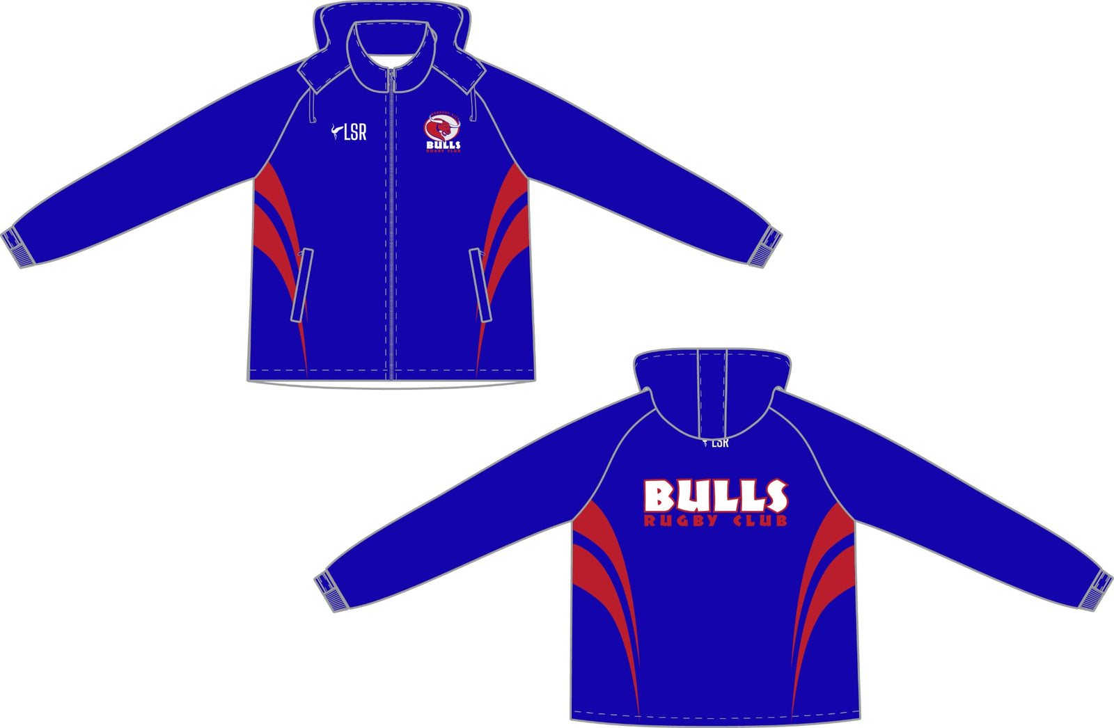 Bunbury Bulls Rugby Club- Rain Proof Jacket