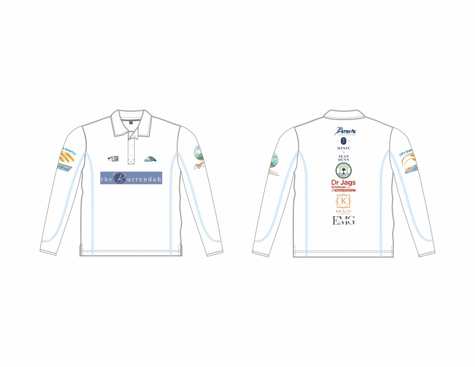WILLETTON CROWS CRICKET CLUB - PLAYING POLO SHIRT LONG SLEEVE