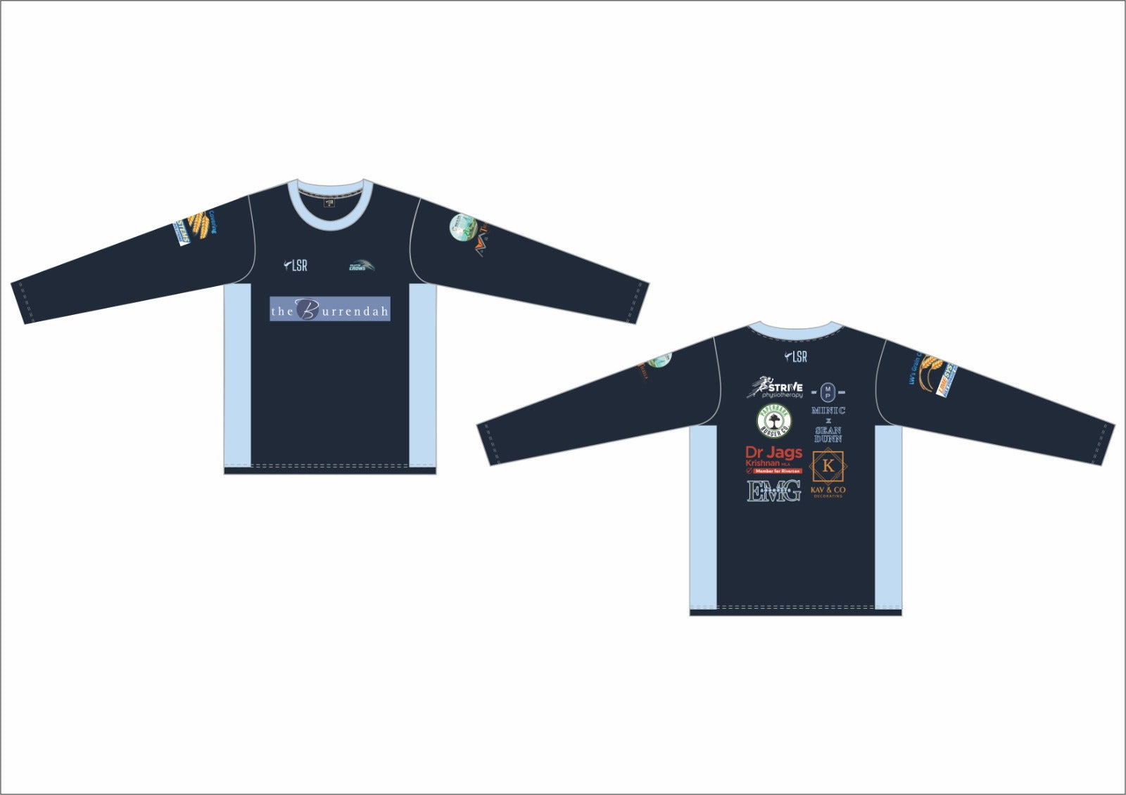 WILLETTON CROWS CRICKET CLUB - TRAINING SHIRT LONG SLEEVE