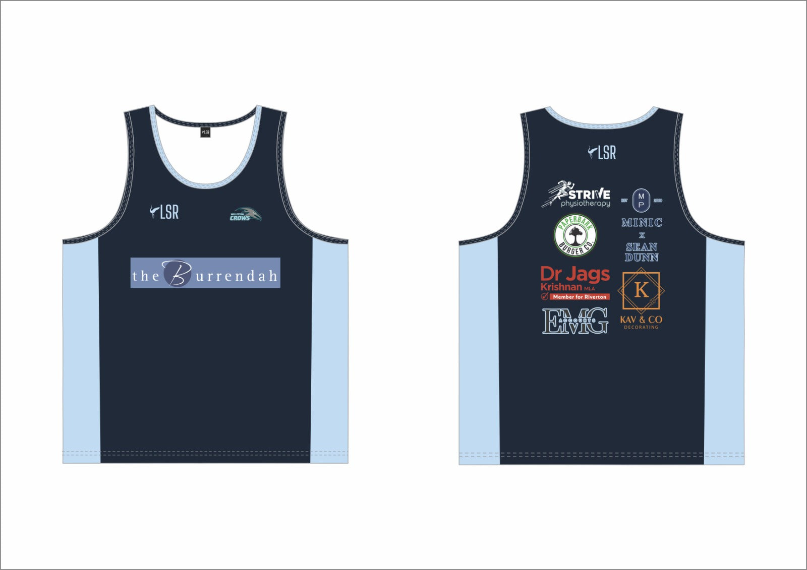WILLETTON CROWS CRICKET CLUB - TRAINING SINGLET