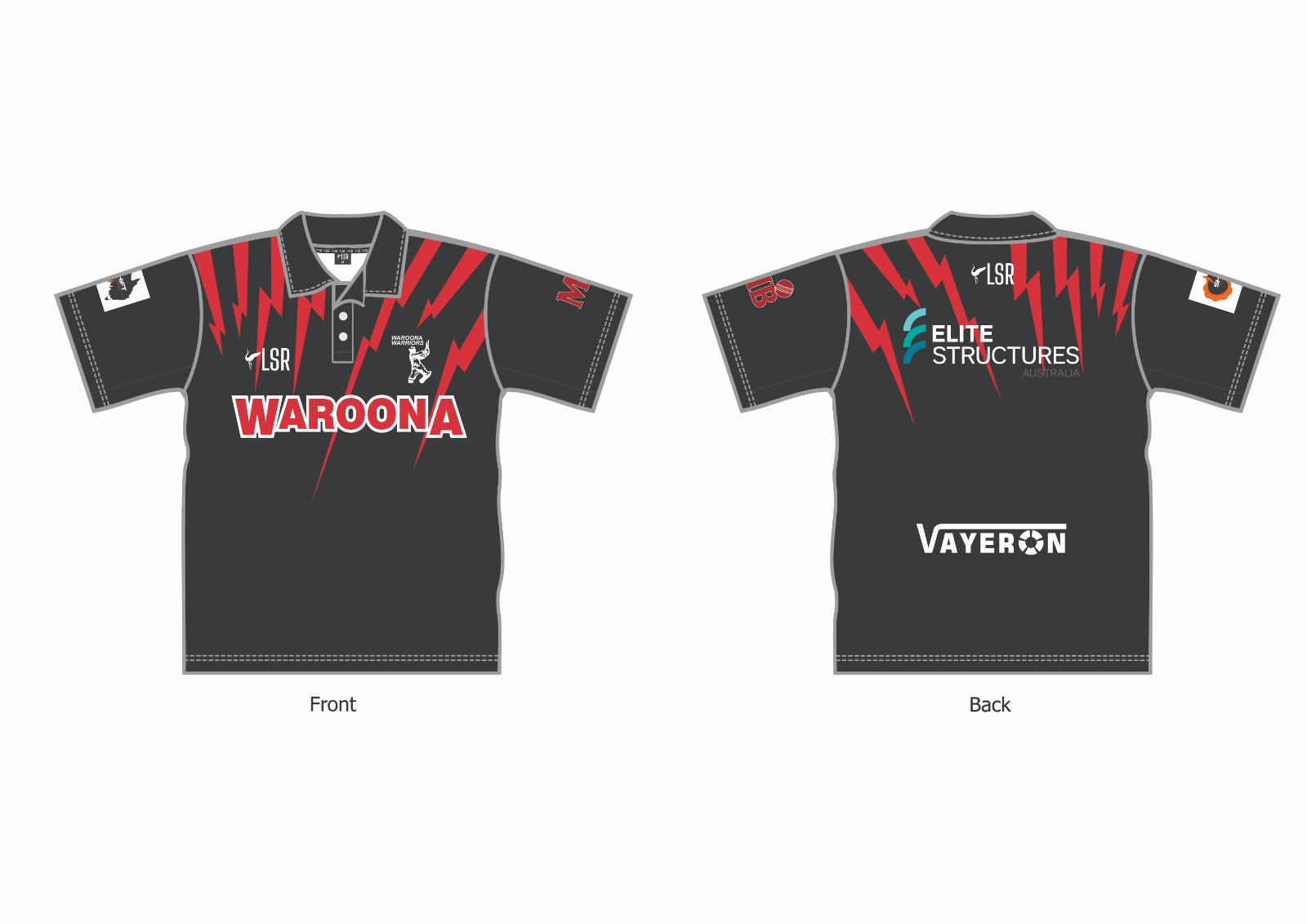 Waroona Warriors Cricket Club - C / F Grade Playing Shirt Short Sleeve