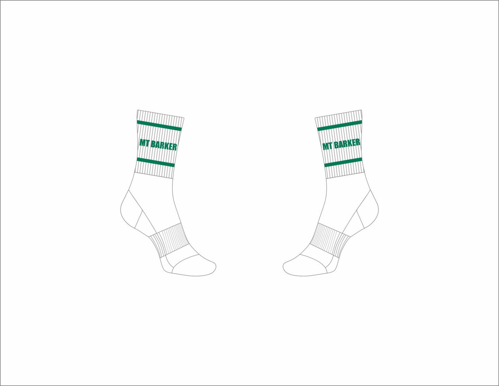 Mount Barker Amateur Basketball Association -  White Crew Socks