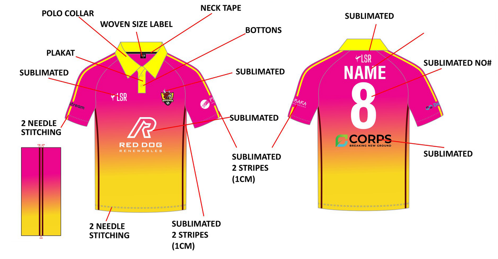 BAYNTON UNITED FOOTBALL CLUB JERSEY - GIRLS